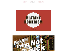 Tablet Screenshot of blatanthomerism.com